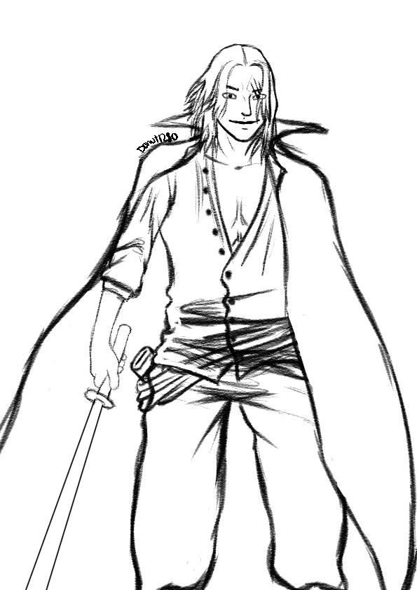 Shanks sketch by donut1280 on DeviantArt