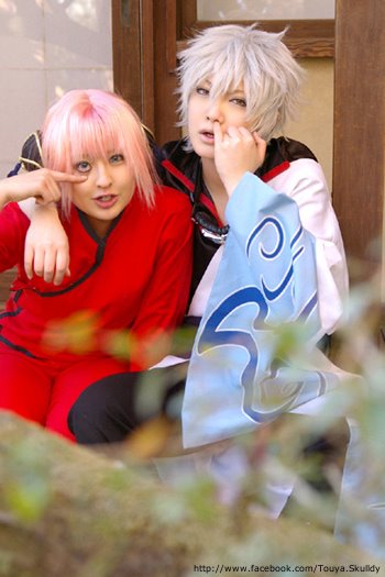 Kagura and Gintoki!