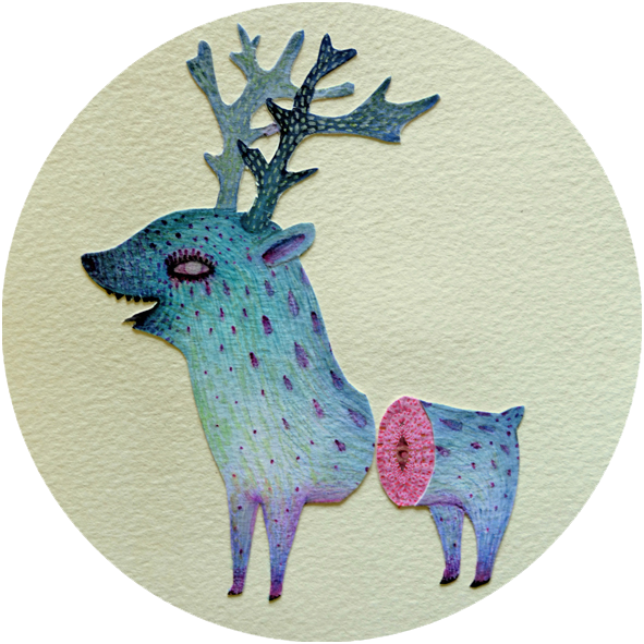 Blue deer