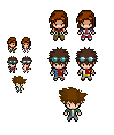 Digimon overworld sprites alternate outfits