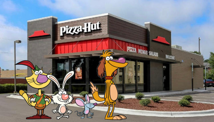 Pizza Hut Rabbit Nature Cat and his Friends at Pizza Hut by Nickolascollins12 on DeviantArt