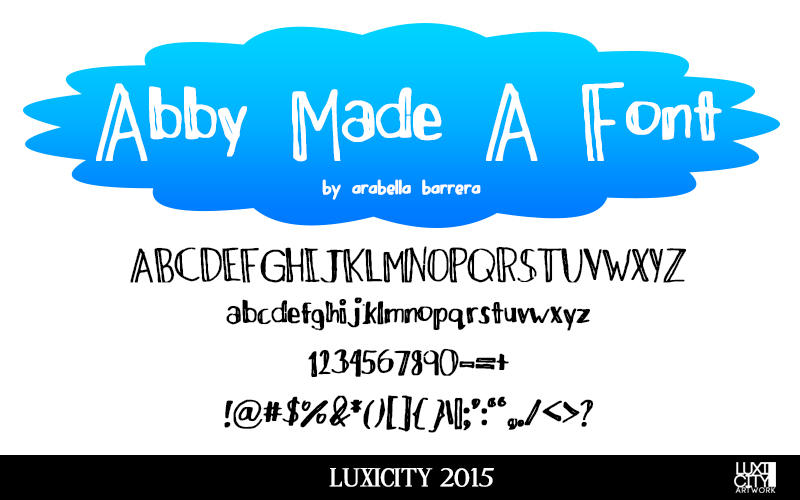 Abby Lettering Abby Made A Font Font by luxicity on DeviantArt