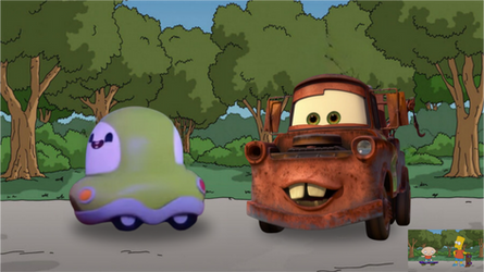 Mater And Chrissy Driving Backwards