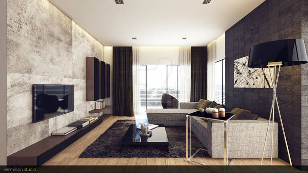 Modern Rustic Living Room 1