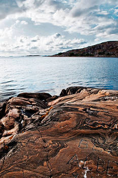 Swirly Rocks by The Sea