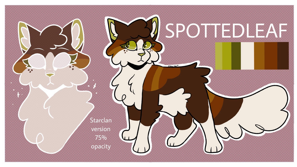 Spottedleaf Sticker Spottedleaf Design by BasilKat on DeviantArt