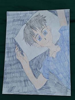 Shinji Ikari Lying Down On The Bed.