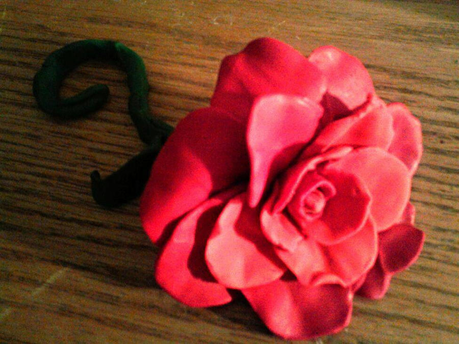 Red Clay Roses Clay Rose by EffortandHardwork on DeviantArt