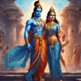 Create a cinematic picture of lord Sri Rama with b