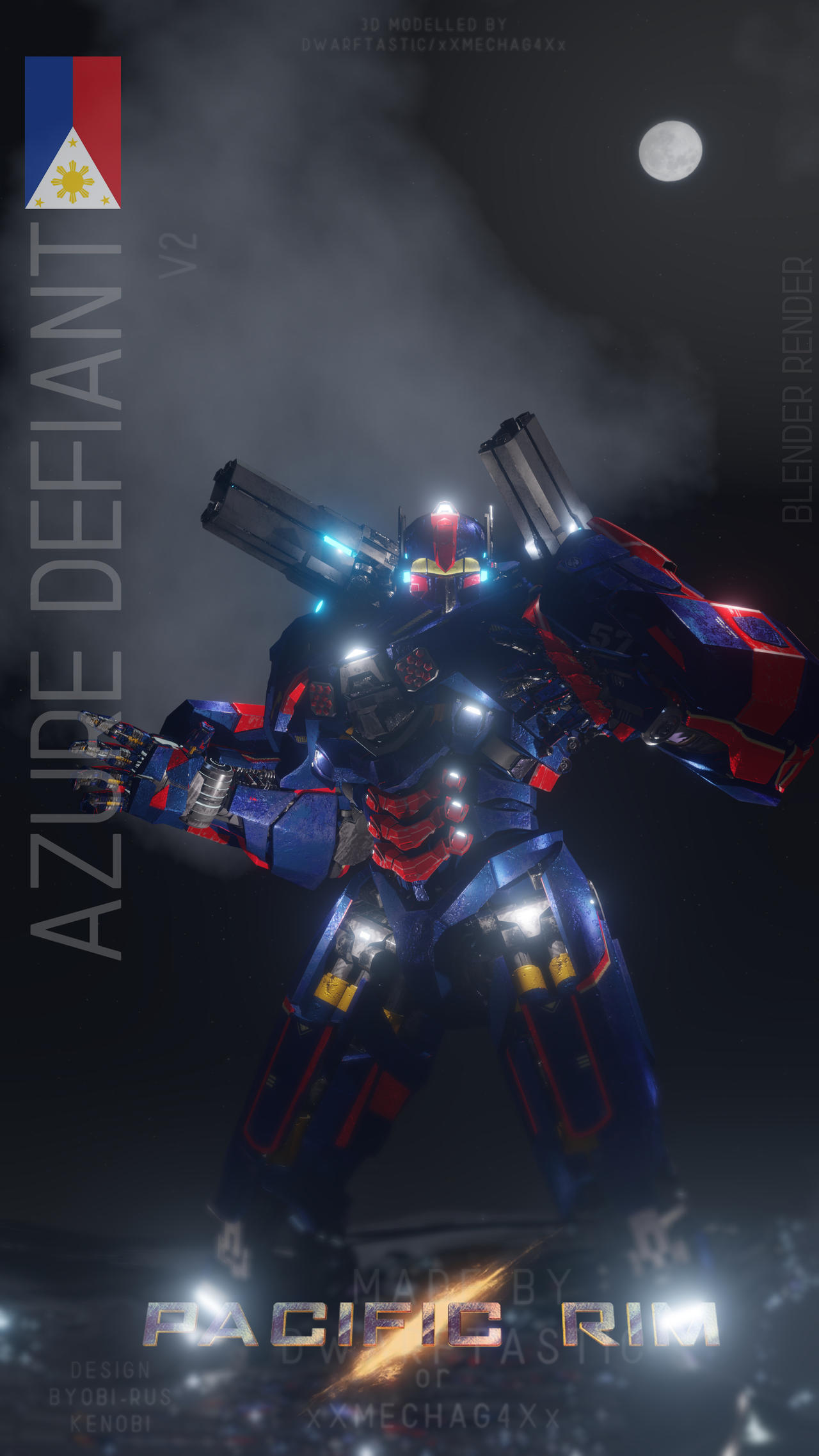 (Blender) Azure Defiant V2! by xXMECHAG4Xx on DeviantArt