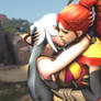 Cassie and Lian kiss