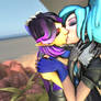 Skye and Evie Kiss