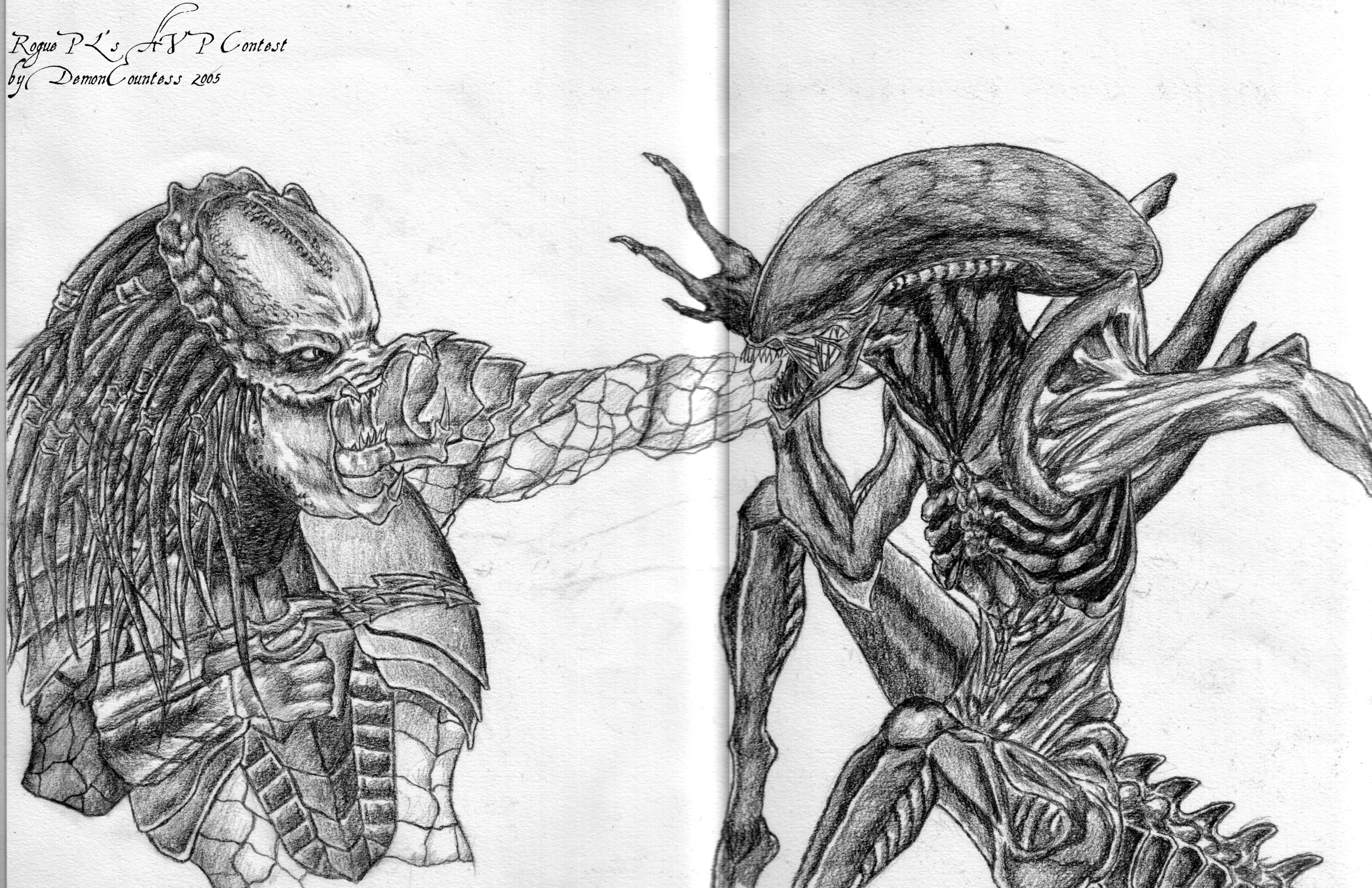 How To Draw Predator Avp Predator Drawing