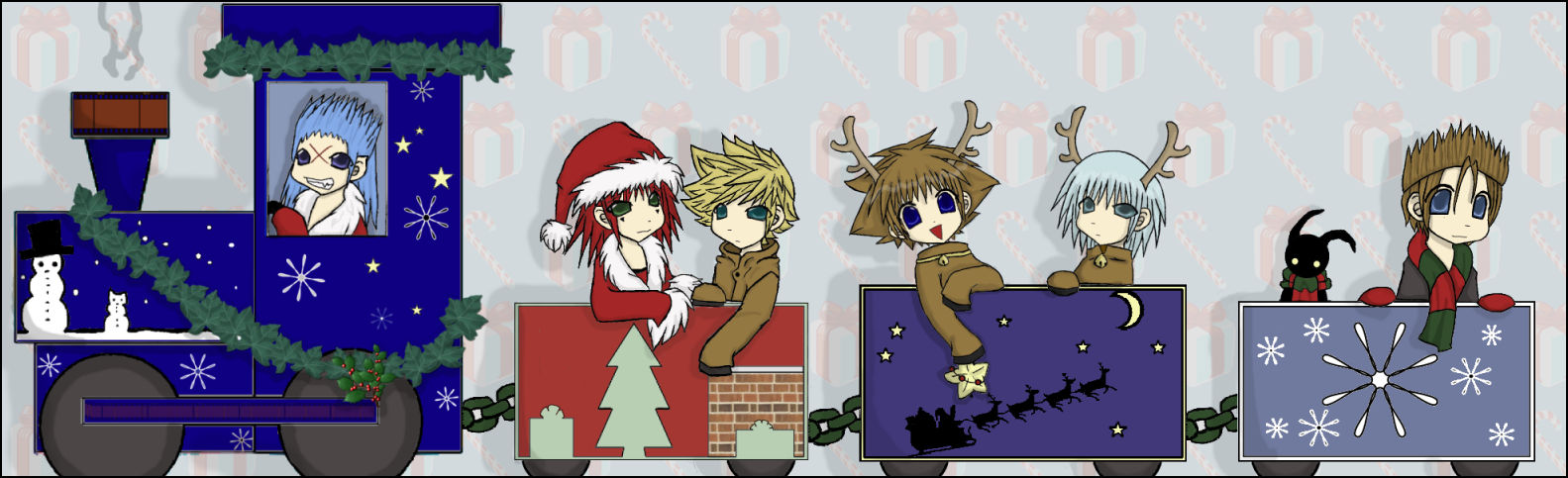 KHII- Christmas Train by Mergic-and-Tor on DeviantArt