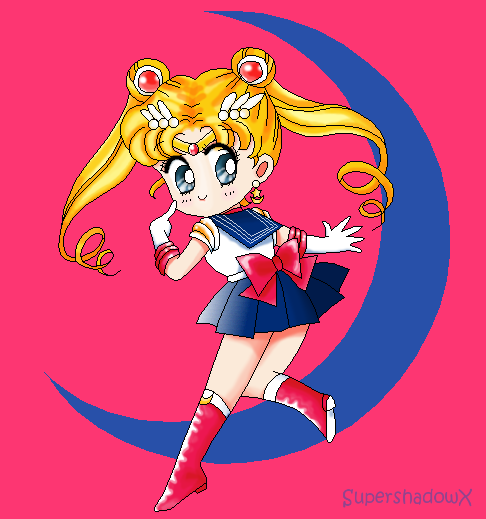 Sailor Moon Blue Crescent Drawing