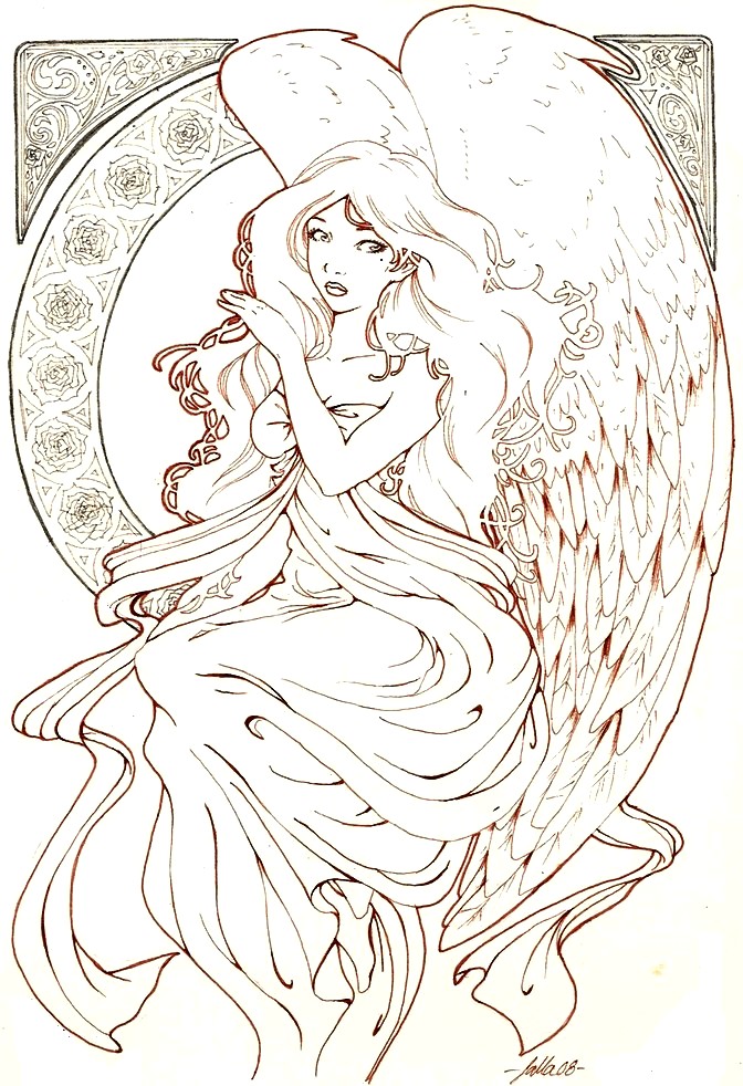 angel art-nouveau