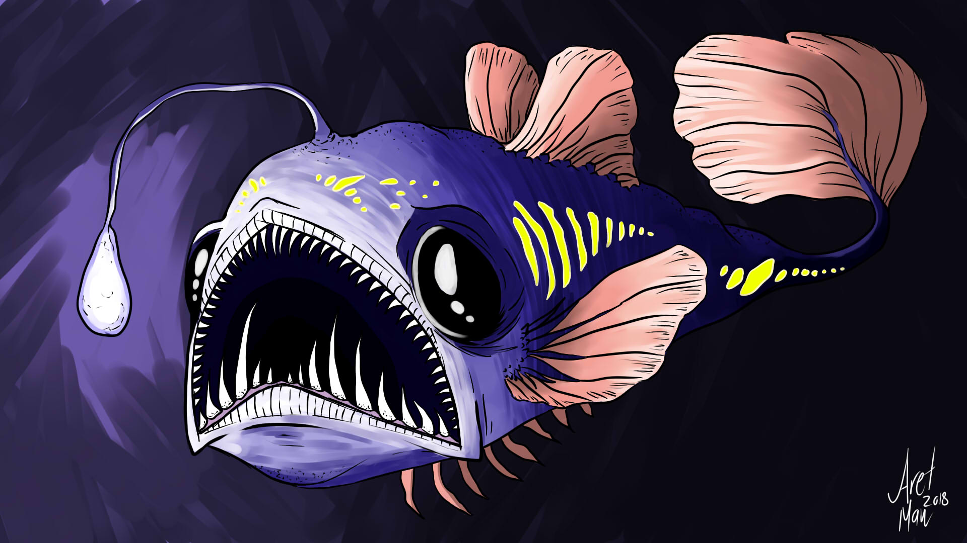 Angler Fish Wallpaper by AretMaw on DeviantArt