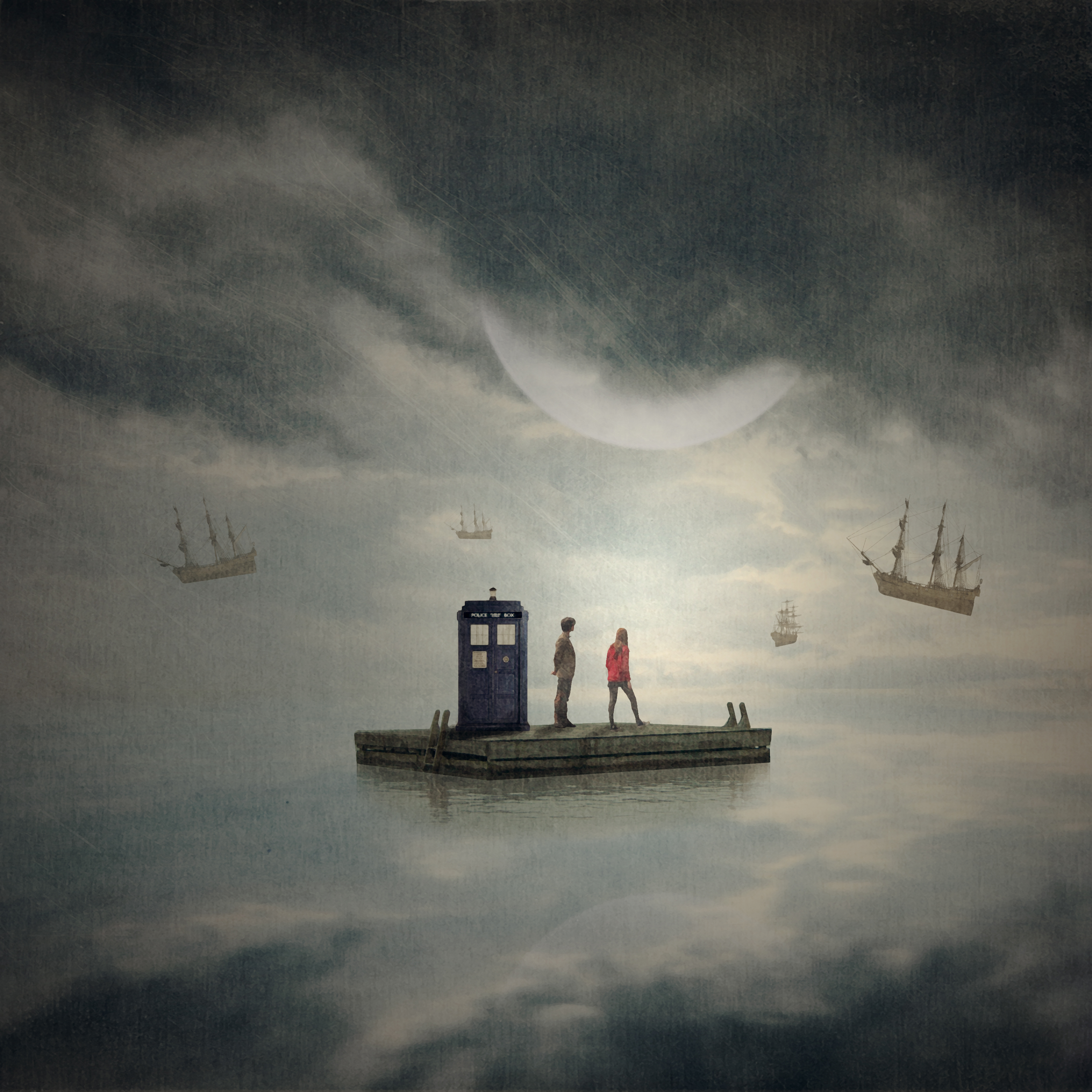 Surreal Doctor Who Painting