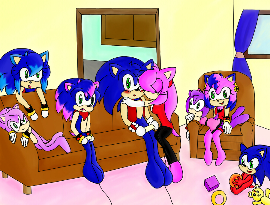 Happy Sonamy Family by Saphira24667 on DeviantArt