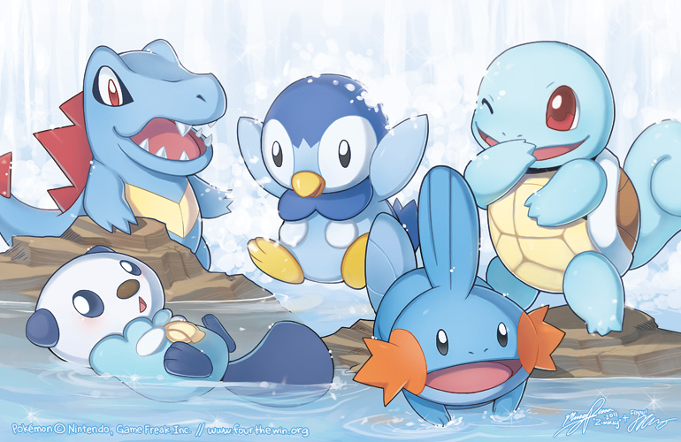 Pokemon Water-Types, water-types, pokemon, water, types, HD wallpaper