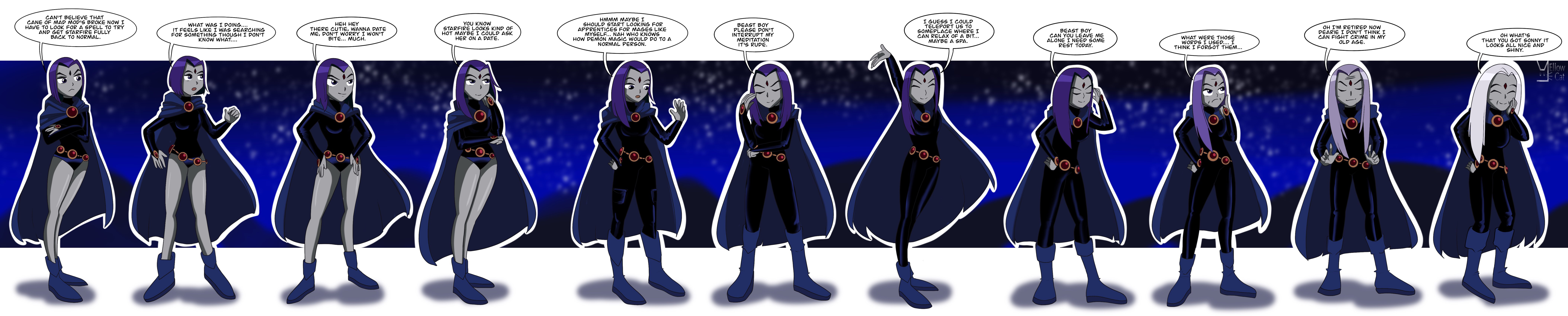Raven Progression by YellowCatArt98 on DeviantArt