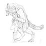 Skyrim sketches 2: Wolf Hug