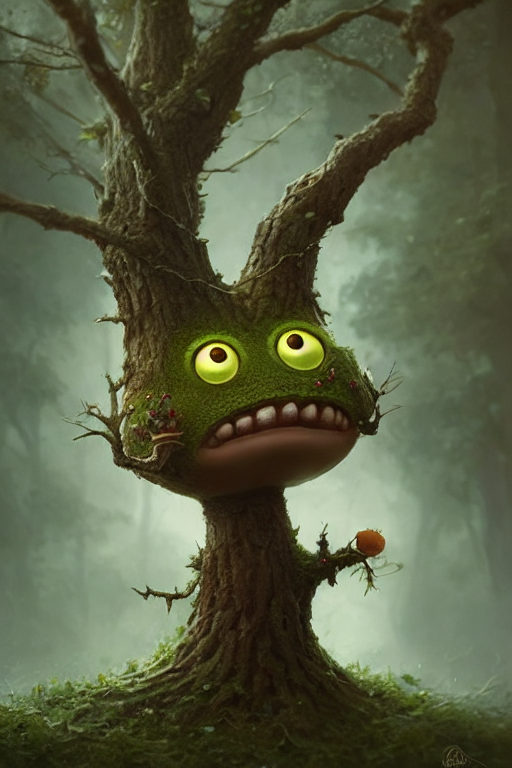 Anthropomorphic cute tree by lorenzoCardoso on DeviantArt