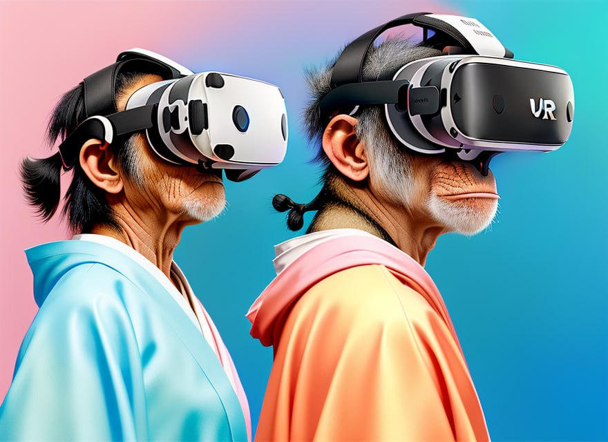 VR Chimps set by lorenzoCardoso on DeviantArt