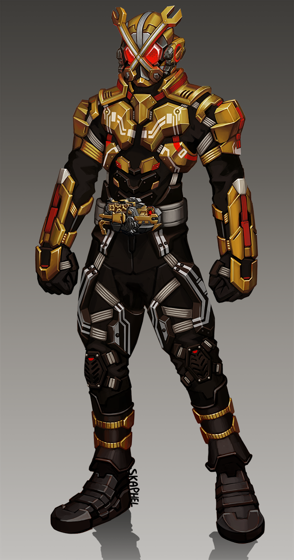 Kame Raiden Kamen Rider Kikai 01 - Full Body by Skaphel on DeviantArt