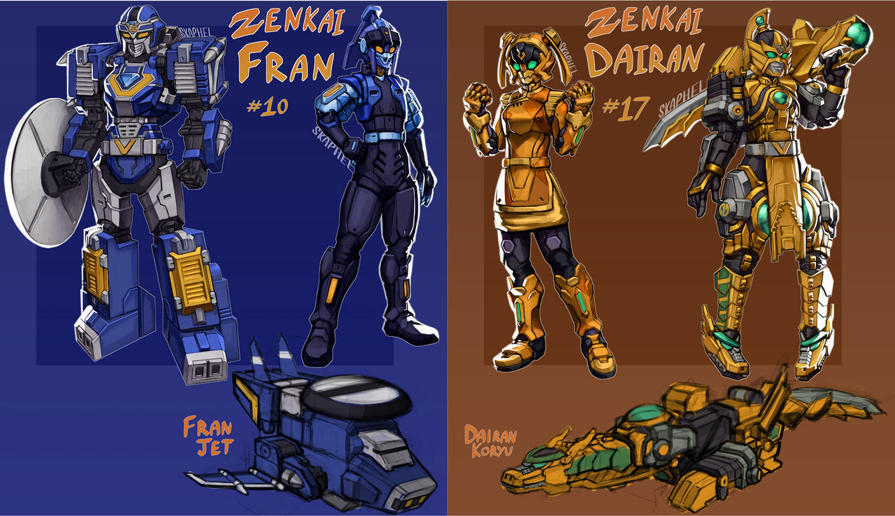 Tenkaiser Weapon ZenkaiFran and ZenkaiDairan by Skaphel on DeviantArt