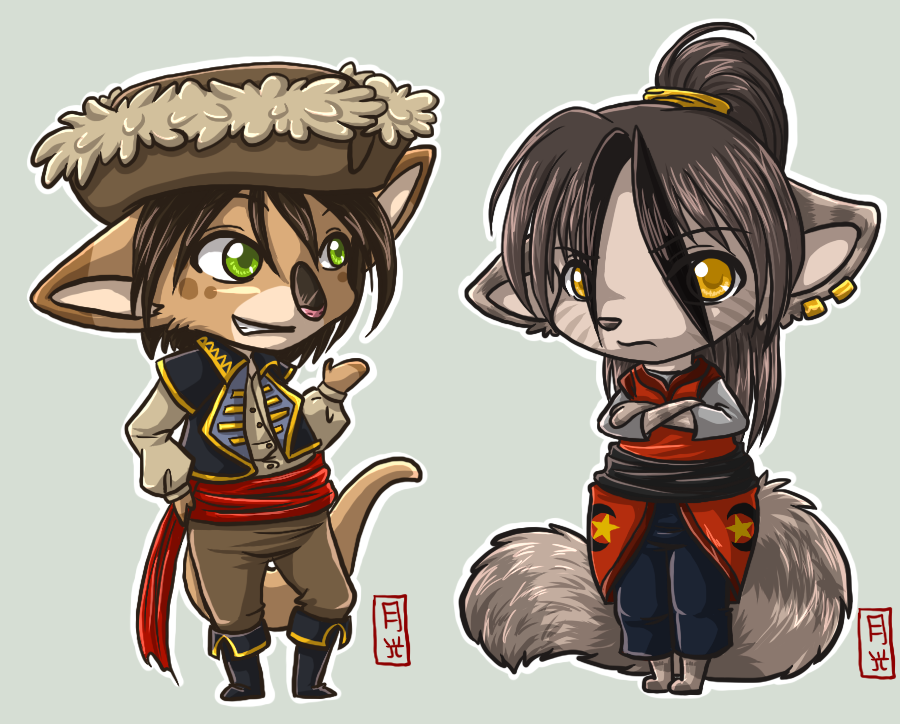 Chibi Bast and Jing