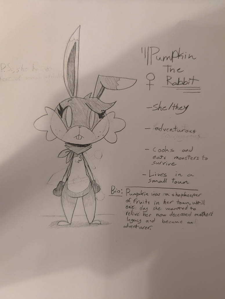 Pumpkin Rabbit Line Art Pumpkin The Rabbit by BittyByBun on DeviantArt