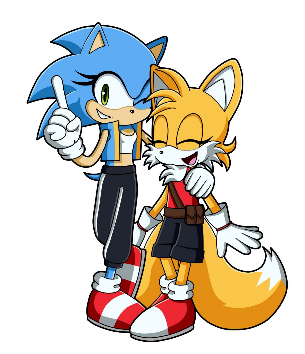 Female Sonic and Tails by HeyThereBabu on DeviantArt