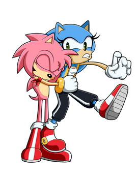 Female Sonic and Male Amy