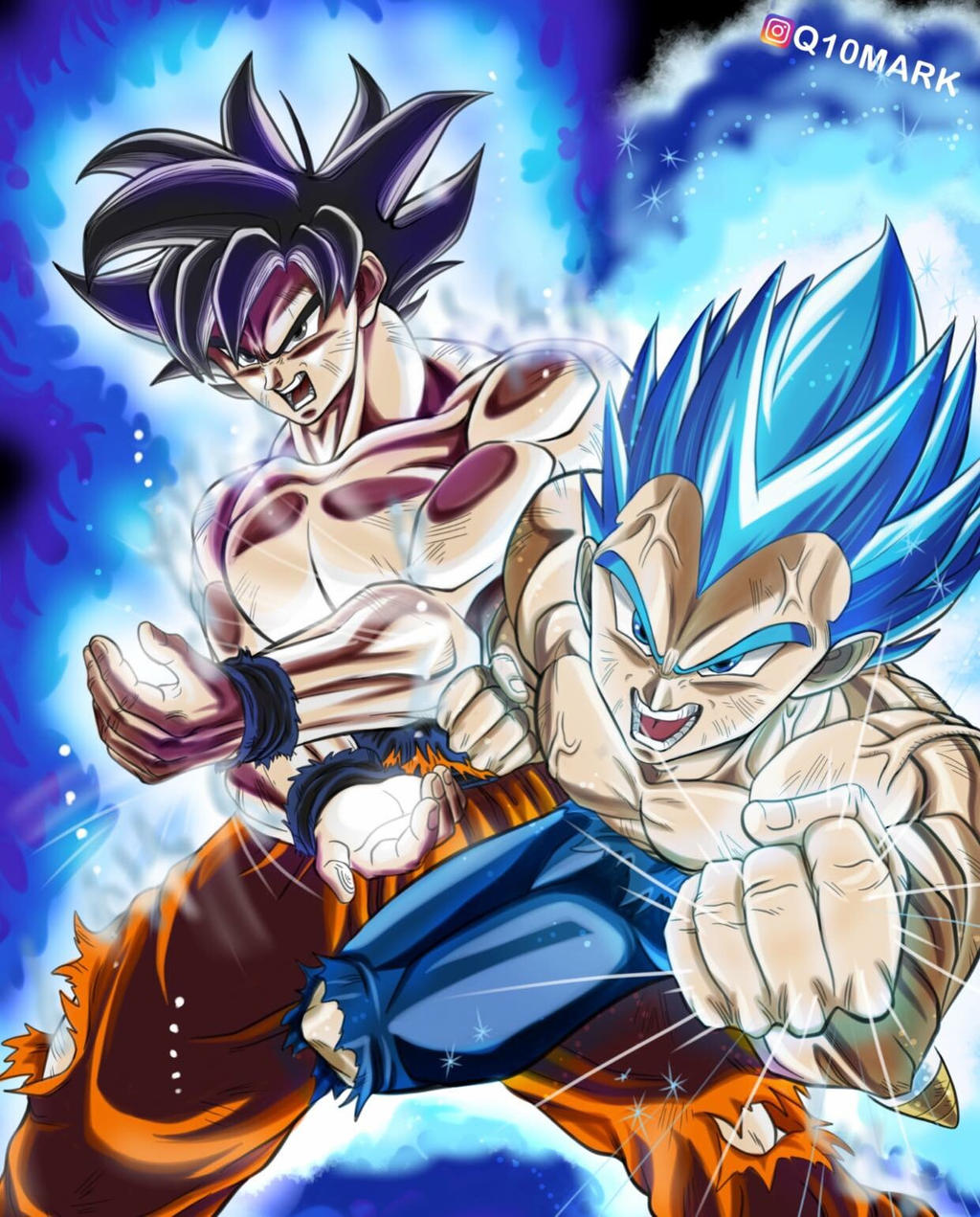 Ui Goku And Vegeta Beyond Super Saiyan Blue By