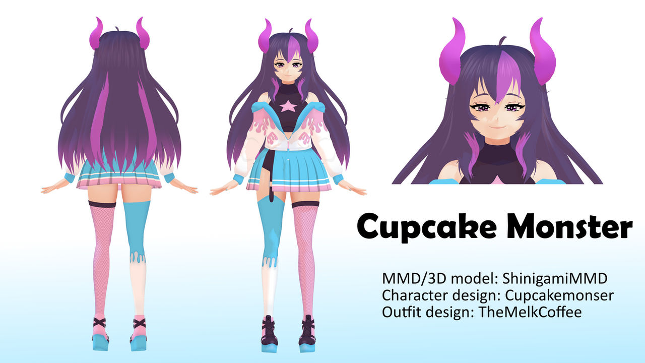 Mmd Model Commission Cupcake Monster Oc By 1shinigami1 On Deviantart Mmd Model Commission Cupcake Monster Oc By 1shinigami1 On Deviantart