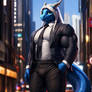 [Open] Adoptable - Buff Blue Business Dragon