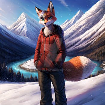 [Open] Adoptable - Heterochromia Parka Fox