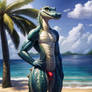 [Open] Adoptable - Slender Speedo Gator Guy