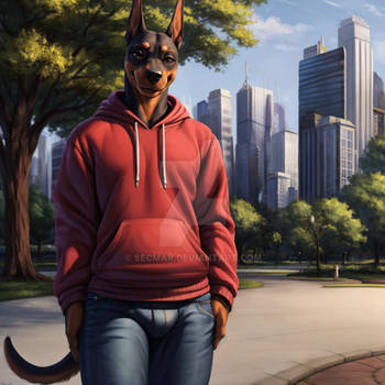 [Open] Adoptable - Dobermann Sweatshirt Dude