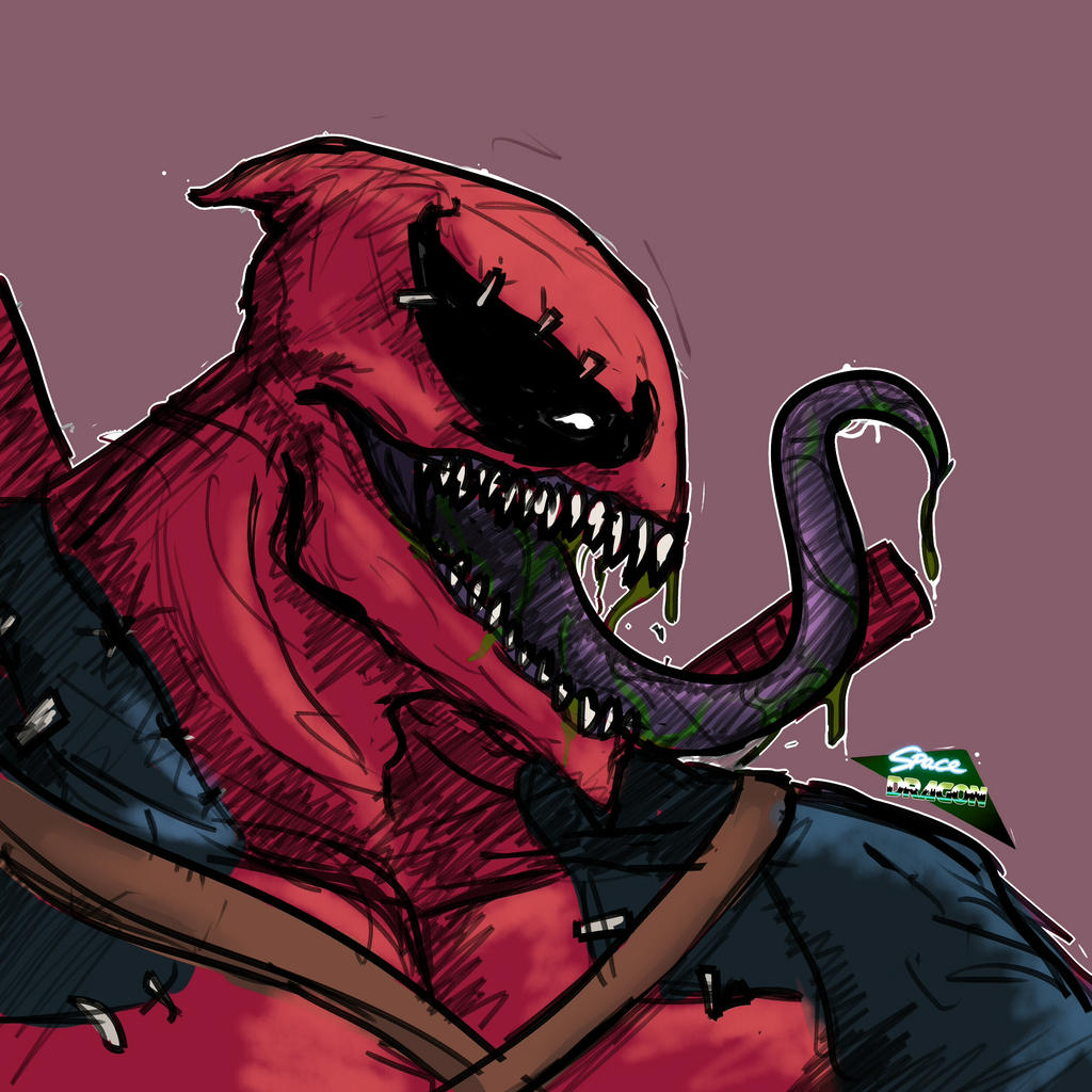 Venompool Drawing Reference Venompool Sketch by SpaceDragon14 on DeviantArt