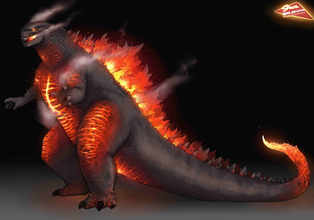 Burning Godzilla Exploding Legendary Burning Godzilla by SpaceDragon14 on DeviantArt