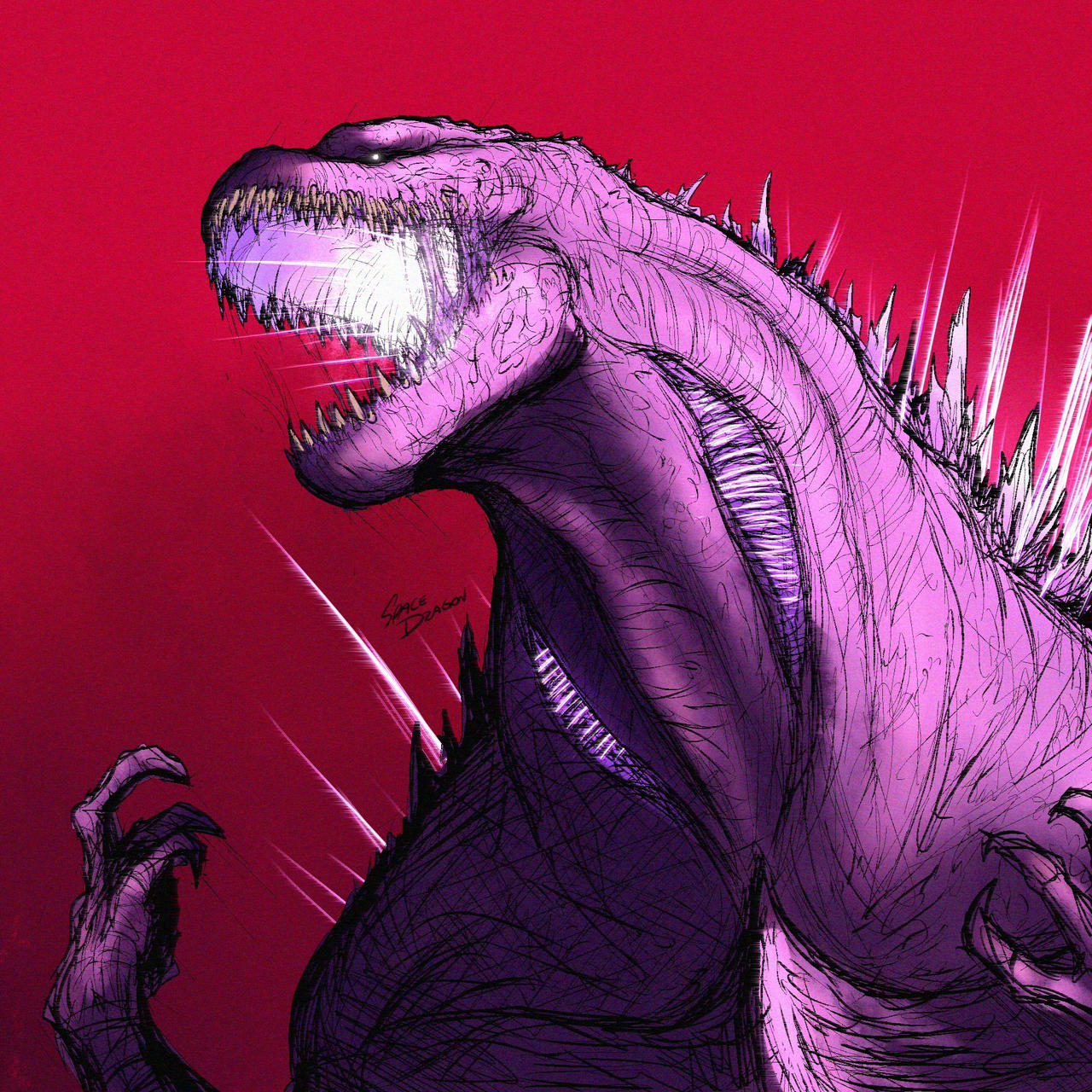 Shin Spacgodzilla Shin Godzilla by SpaceDragon14 on DeviantArt