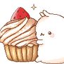 Animated Molang with Cupcake