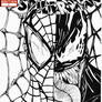 spiderman-venom comic cover bw