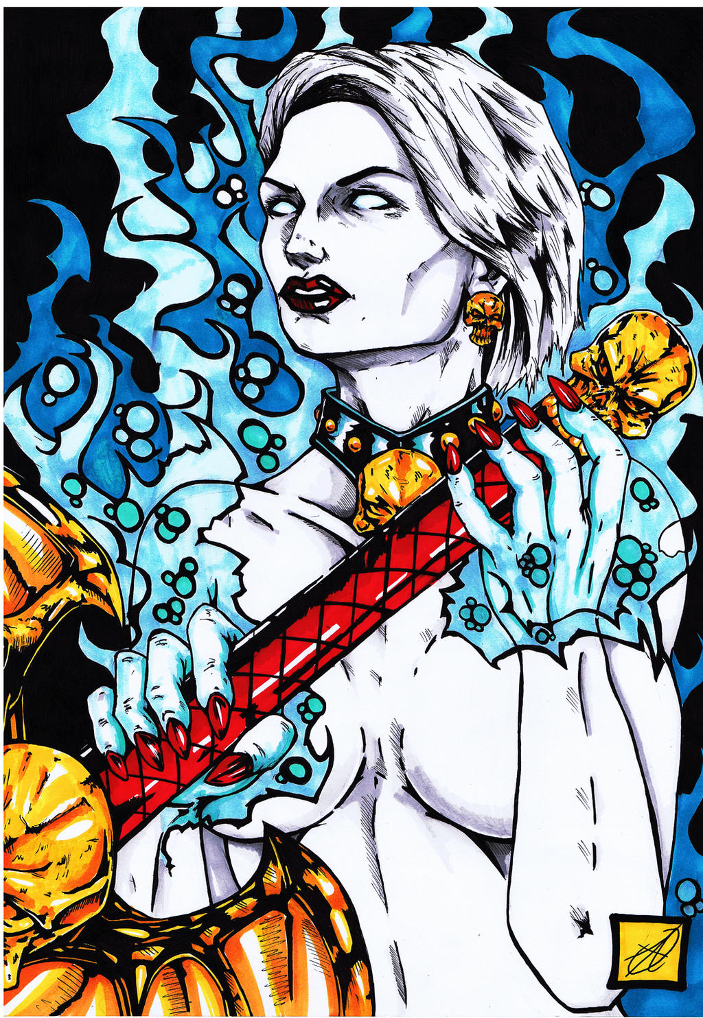 Lady Death colour art