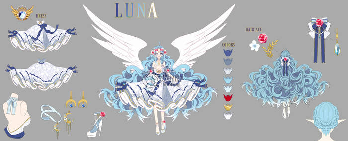 Updated Ref of my oc Luna