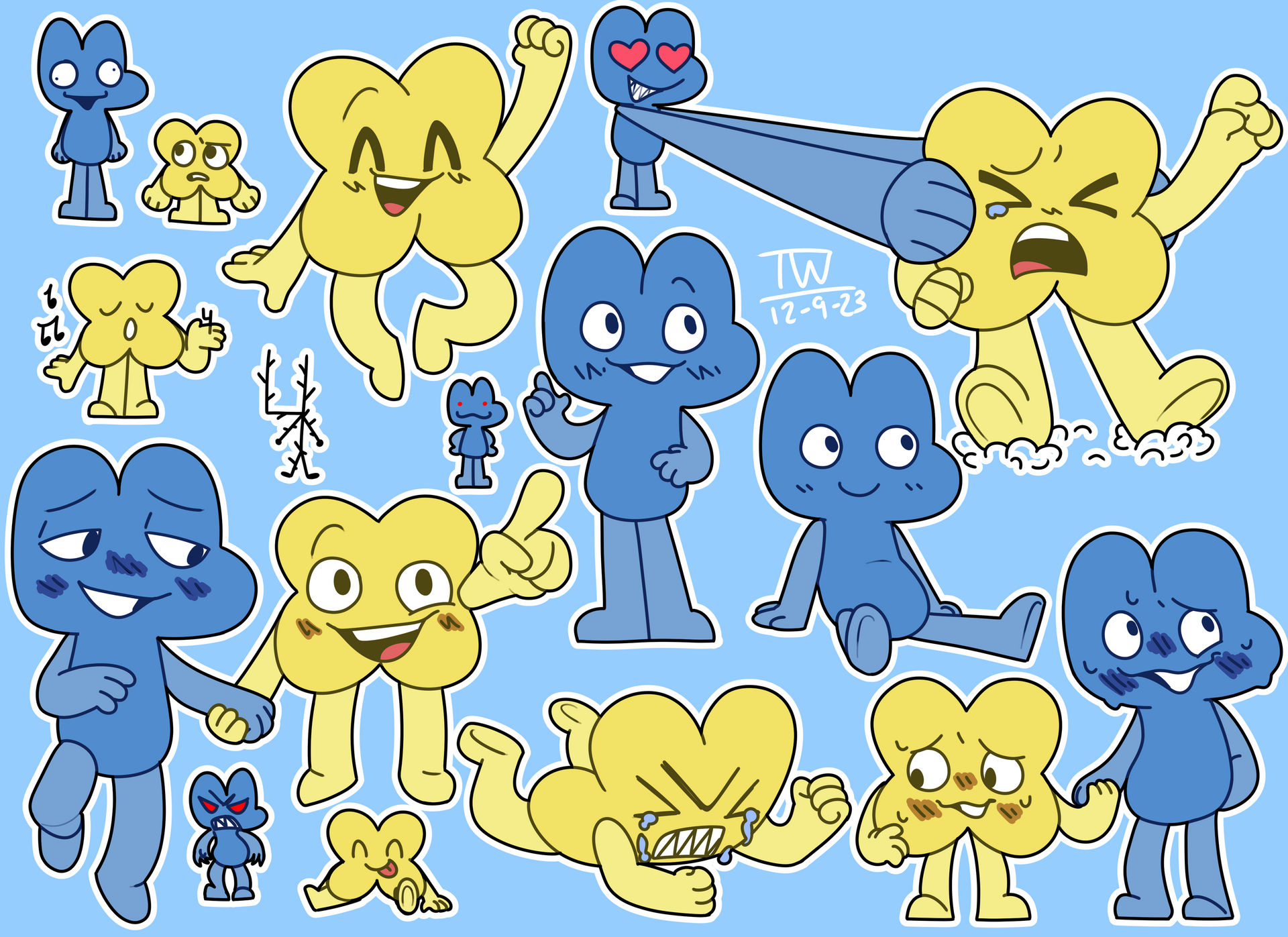 bfb doodles by ThePickySpino on DeviantArt