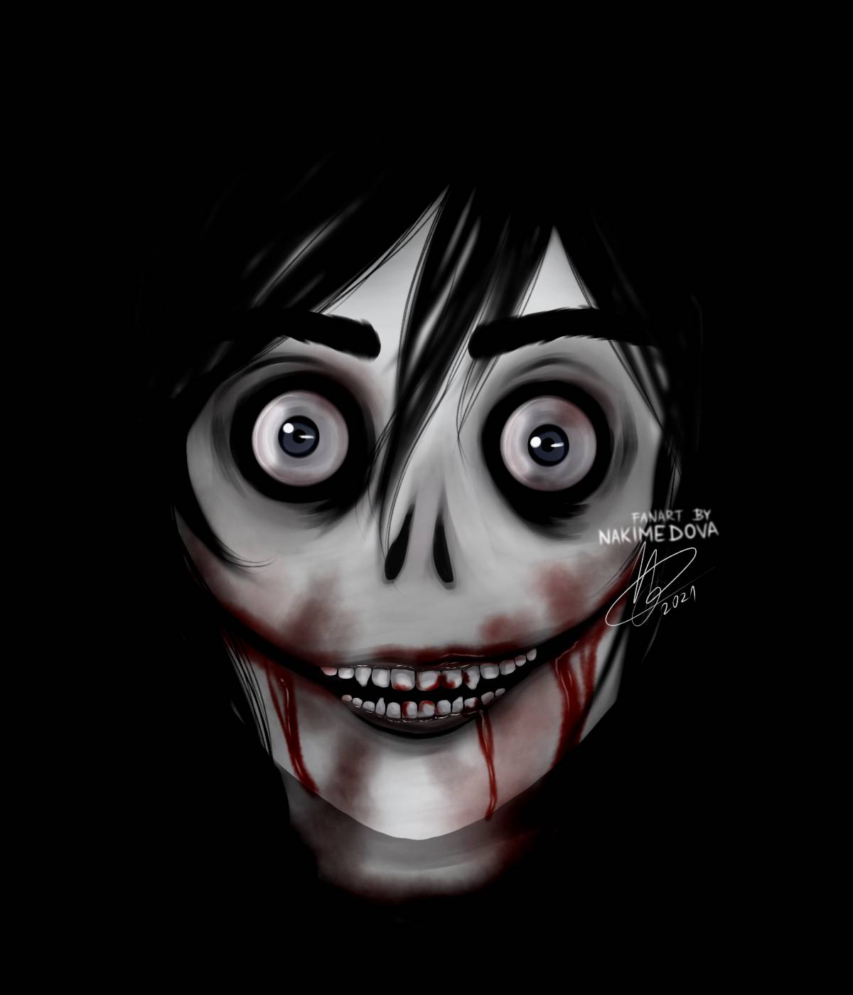 Jeff the Killer Creepypasta Fanart by NakimeDova on DeviantArt