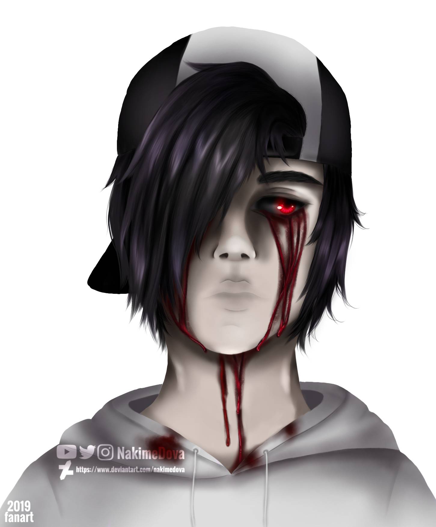 Jeff the Killer Creepypasta Fanart by NakimeDova on DeviantArt